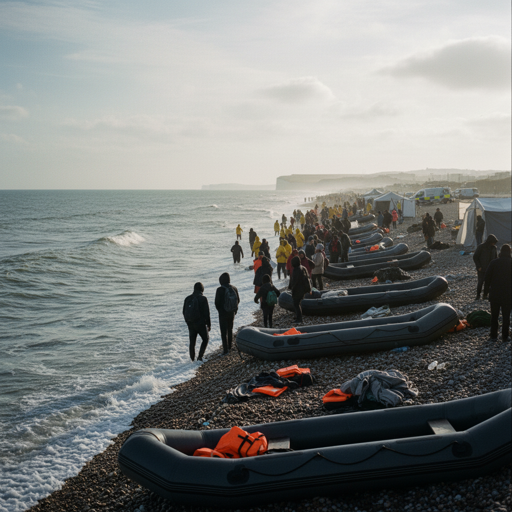 Record 803 migrants cross English Channel in single December day amid surge in small boat arrivals