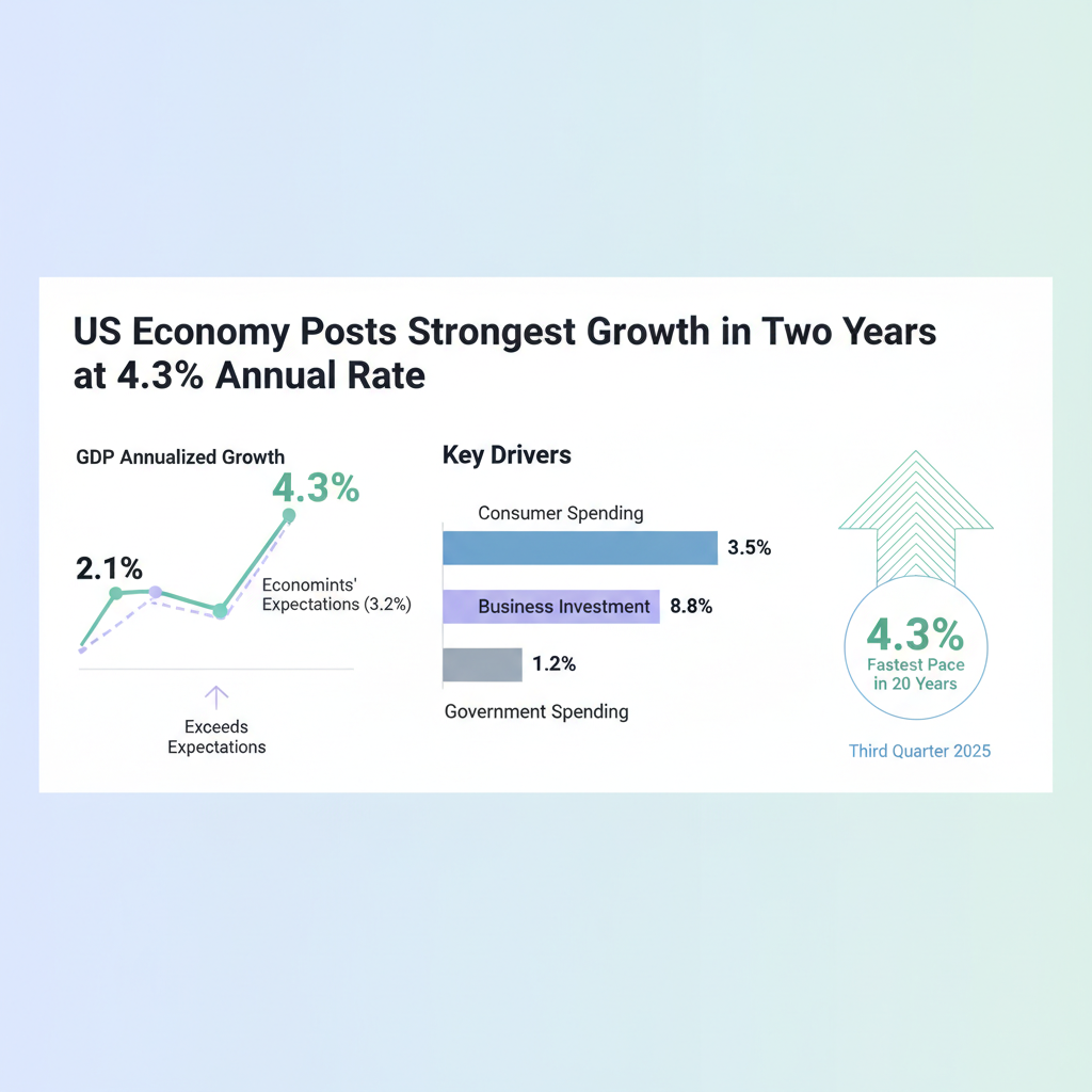US Economy Posts Strongest Growth in Two Years at 4.3% Annual Rate