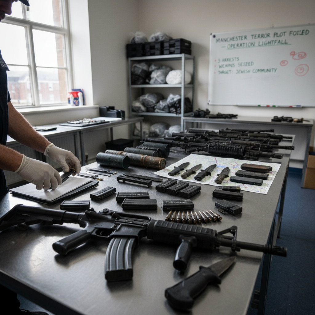 Manchester Terror Plot Foiled: Weapons Cache Seized in Antisemitic Attack Scheme