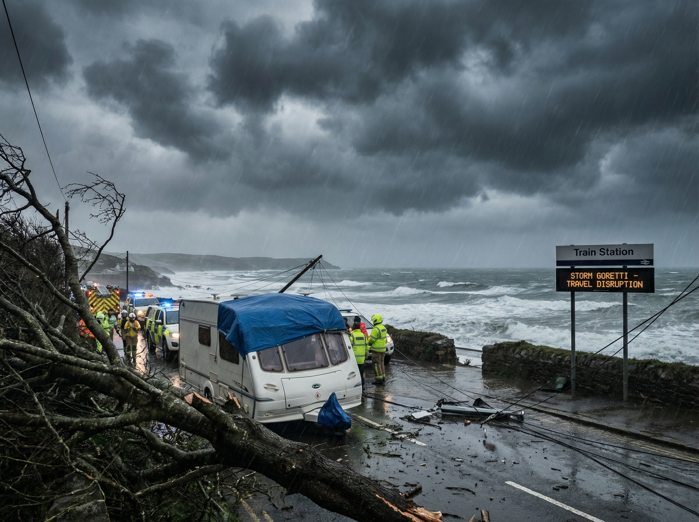 Storm kills one. Thousands without power in UK