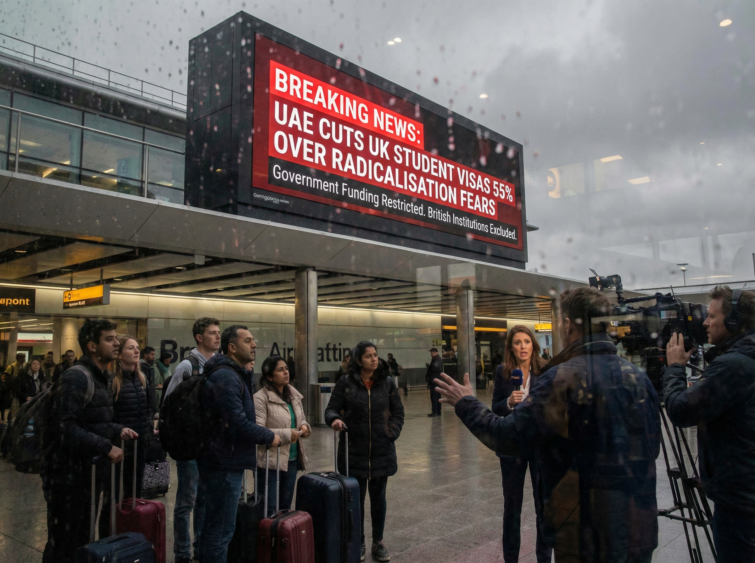 UAE cuts UK student visas 55% over radicalisation.