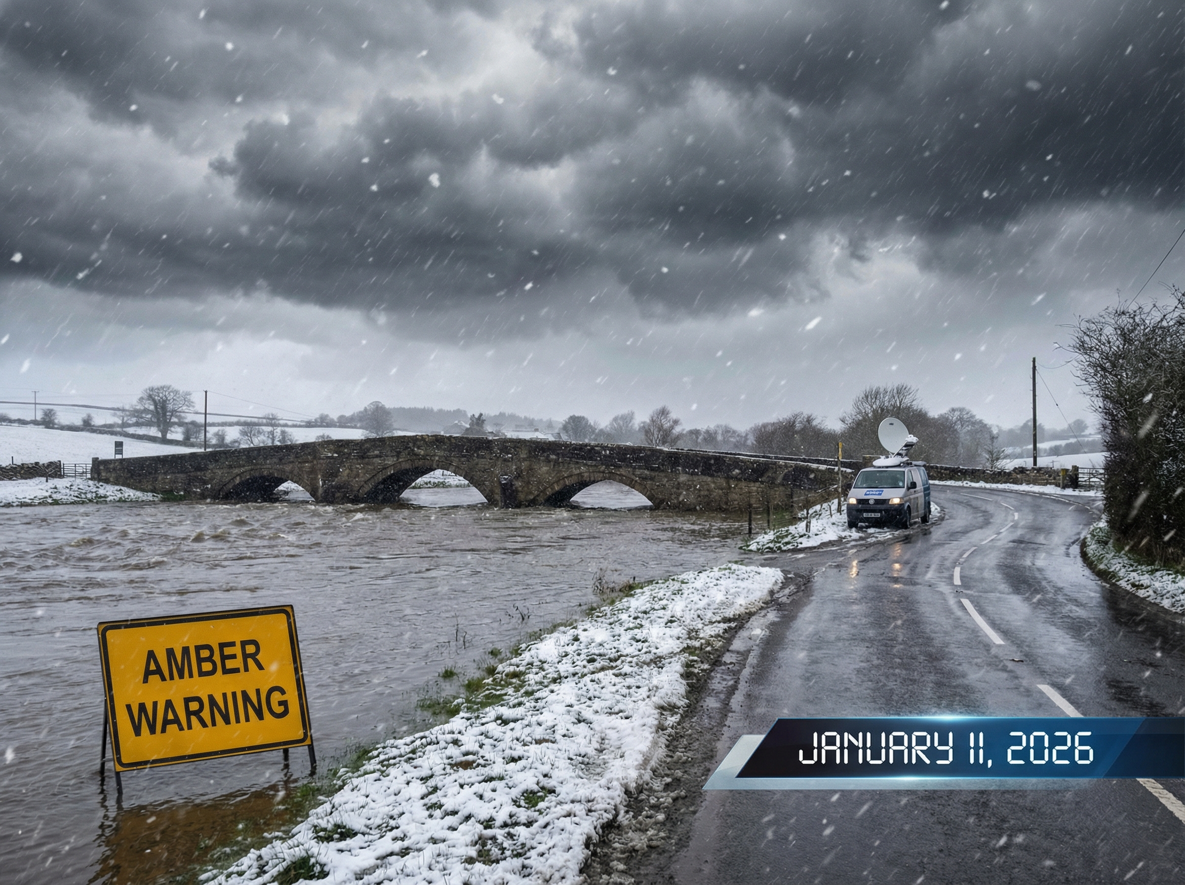 UK Faces Amber Warning for Snow, Rain, Winds, and Flooding
