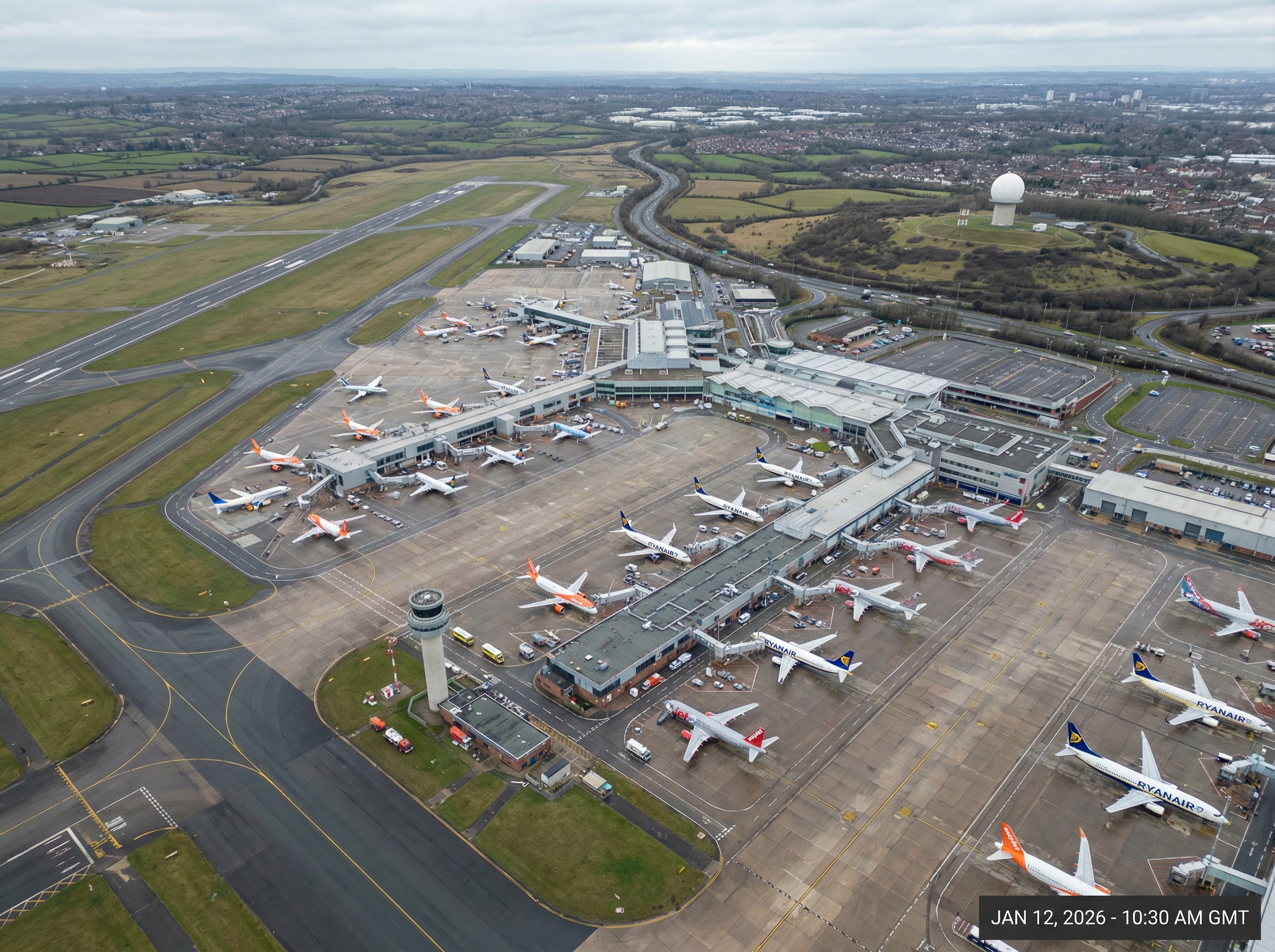 Birmingham Airport Flights Halted Due to Radar Problem