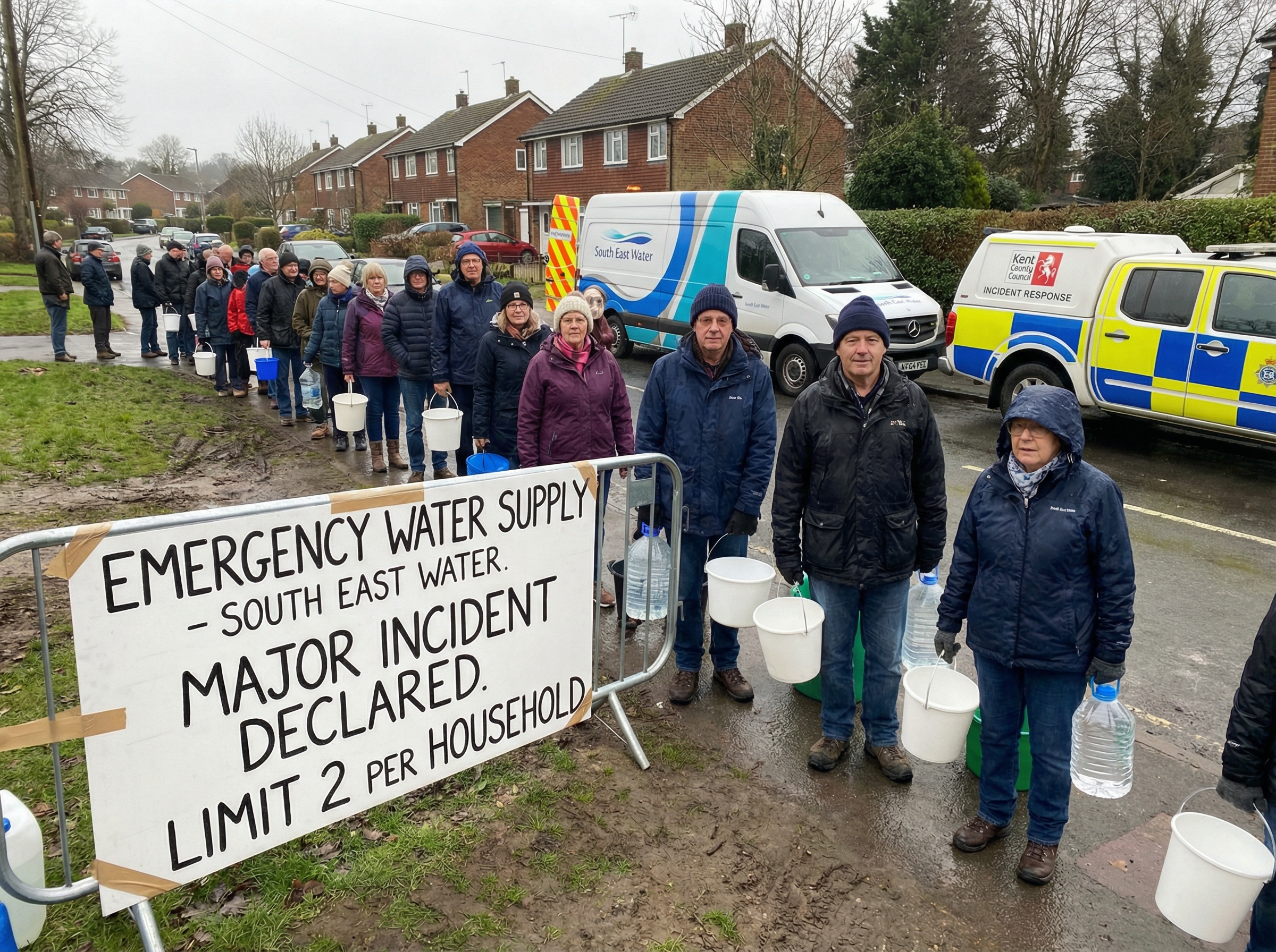 Major incident declared as 30000 homes without water