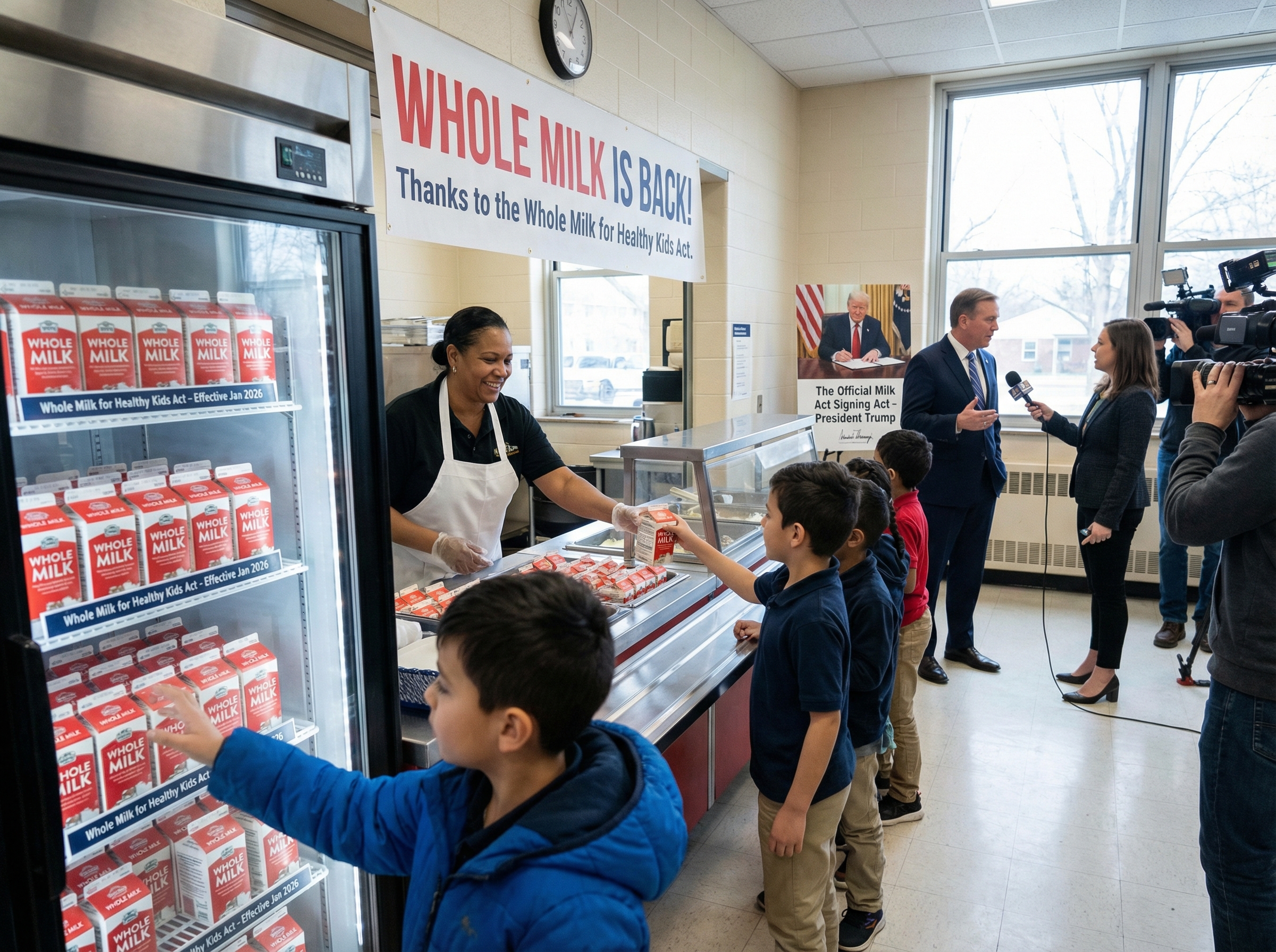 Whole Milk Returns to School Lunch Programs After New Law