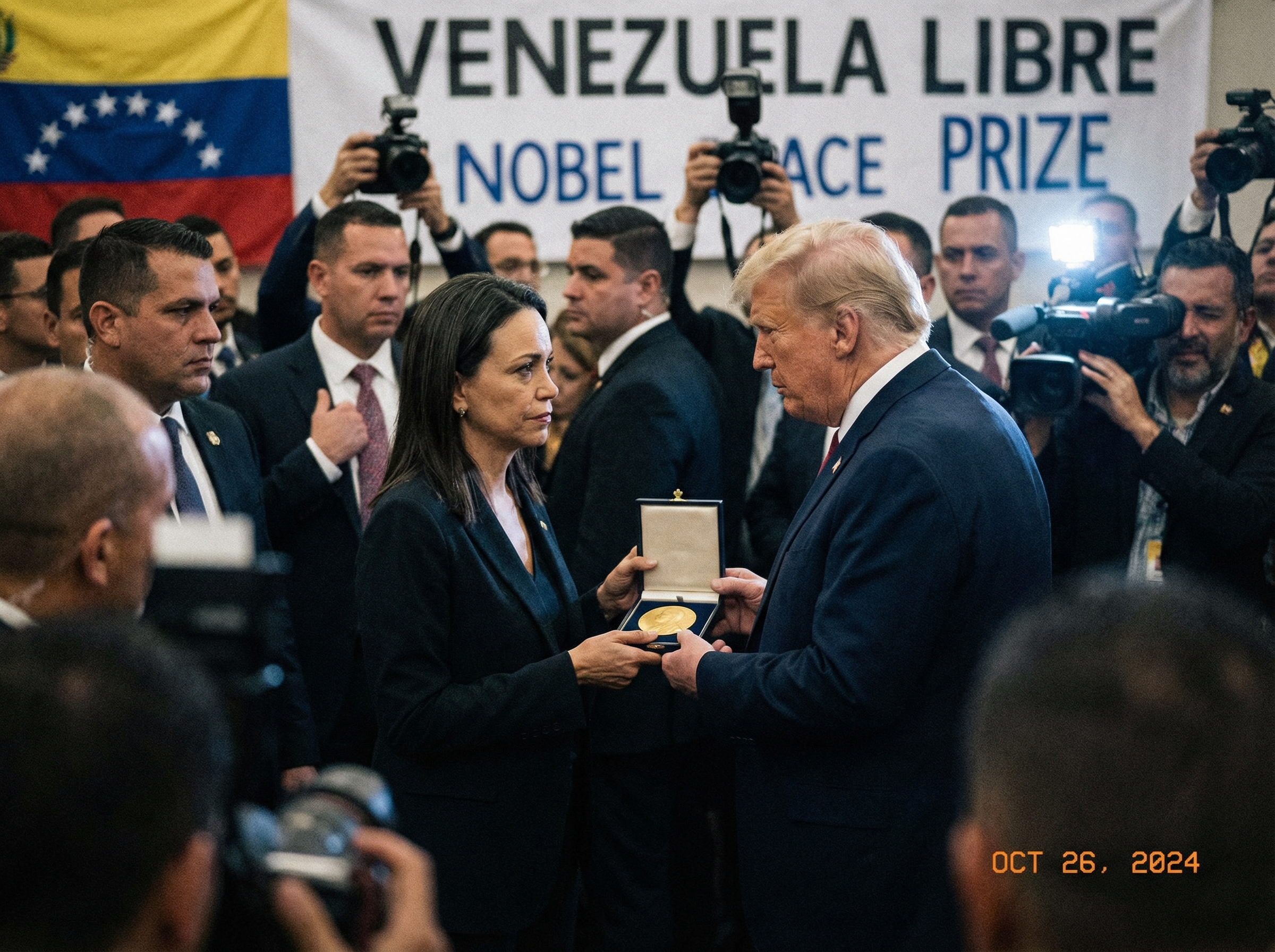 Machado Gives Trump Nobel Peace Prize Medal Amidst Venezuelan Uncertainty