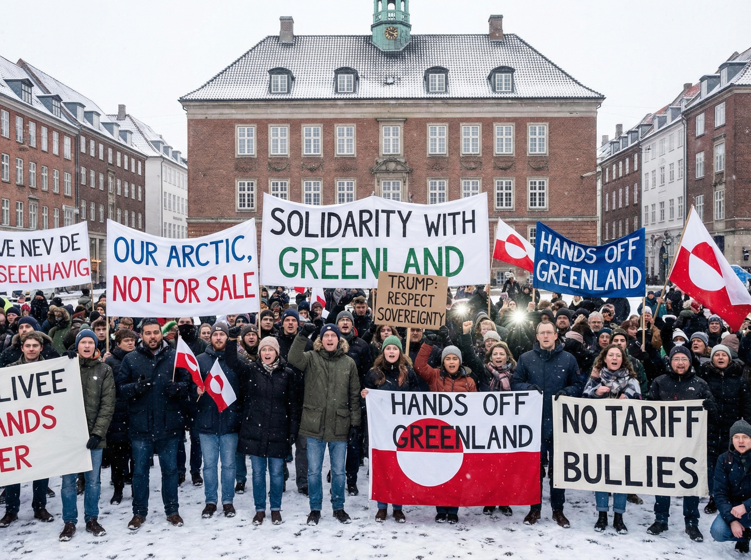 Greenland and Denmark Protest Trump's Plans Amidst Tariff Threats