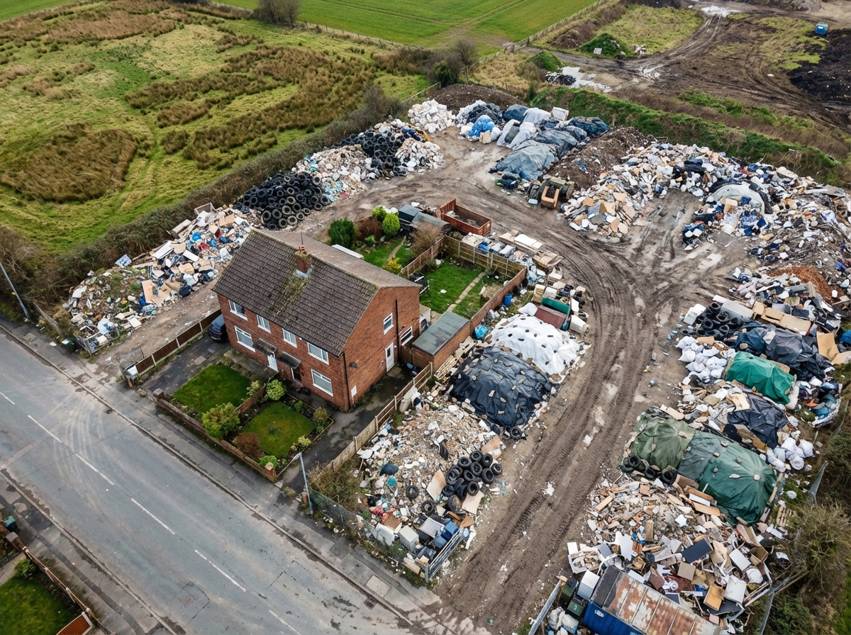 Family describes home as prison after illegal waste dump
