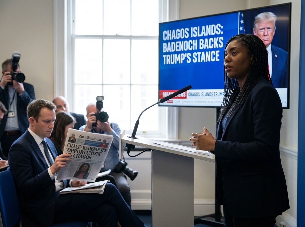 Badenoch Backs Trump on Chagos Islands, Criticized for Opportunism