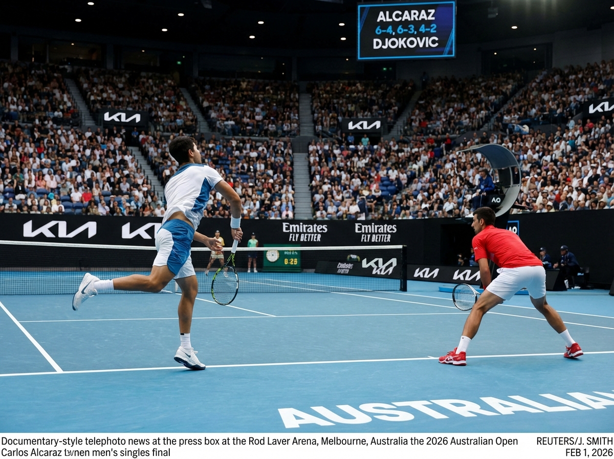 Alcaraz leads Djokovic in AO final eyeing youngest Career Slam record