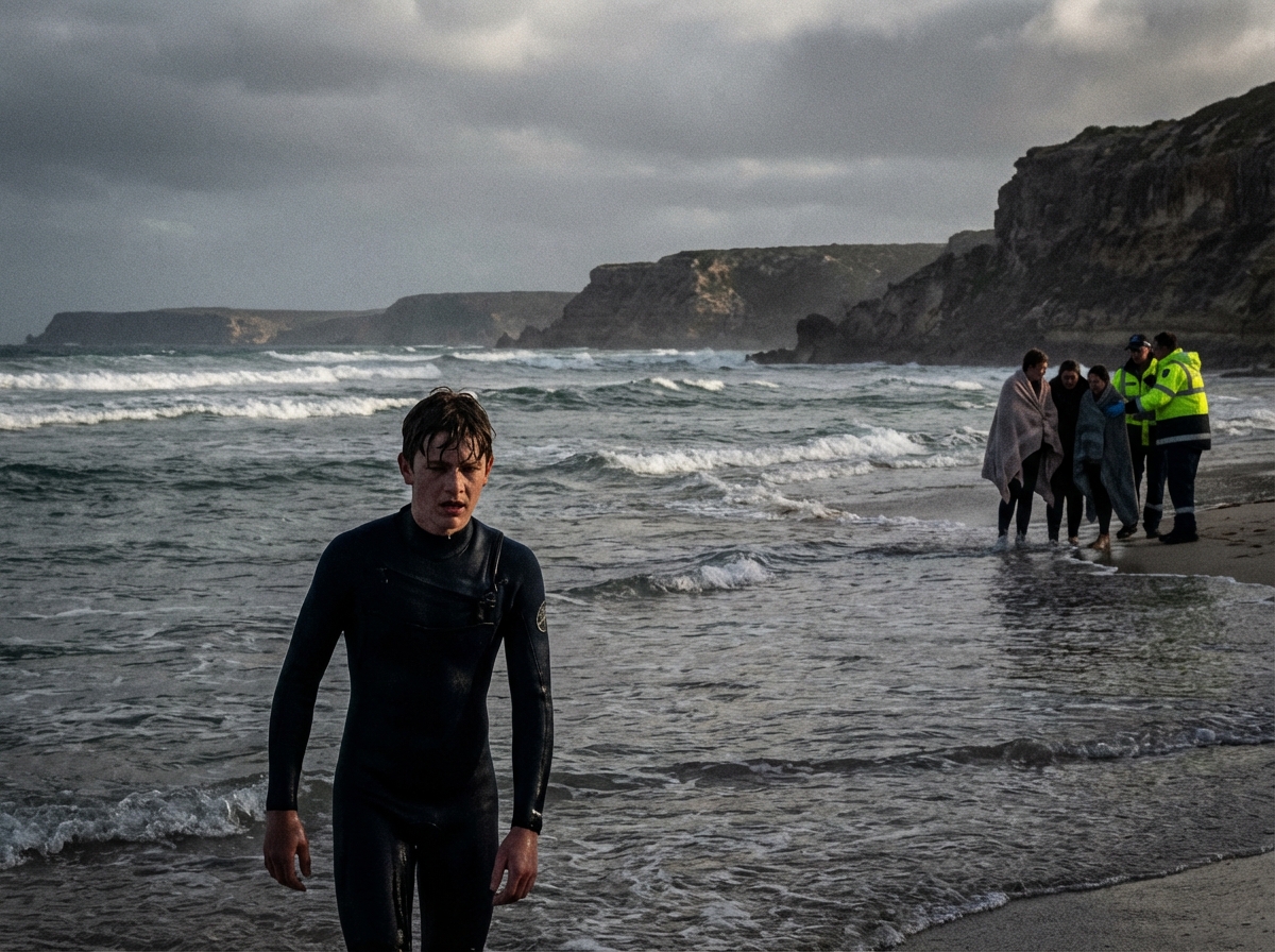 Boy 13 swims 4km saving family swept 14km out to sea