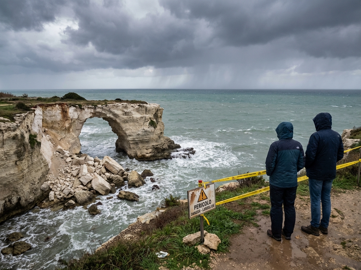 Storms destroy Italy's Lovers' Arch on Valentine's Day