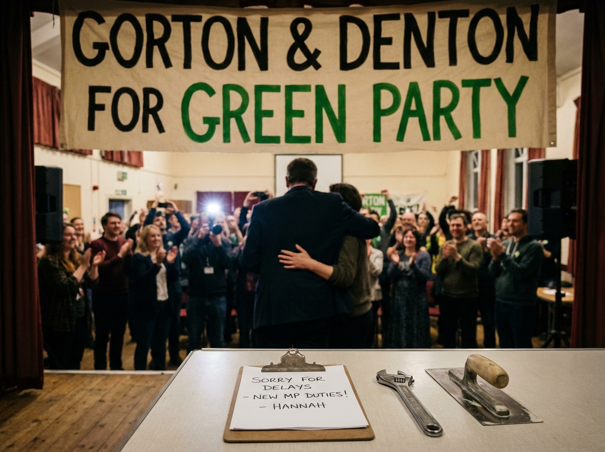 Plumber Hannah Spencer wins first Green by-election