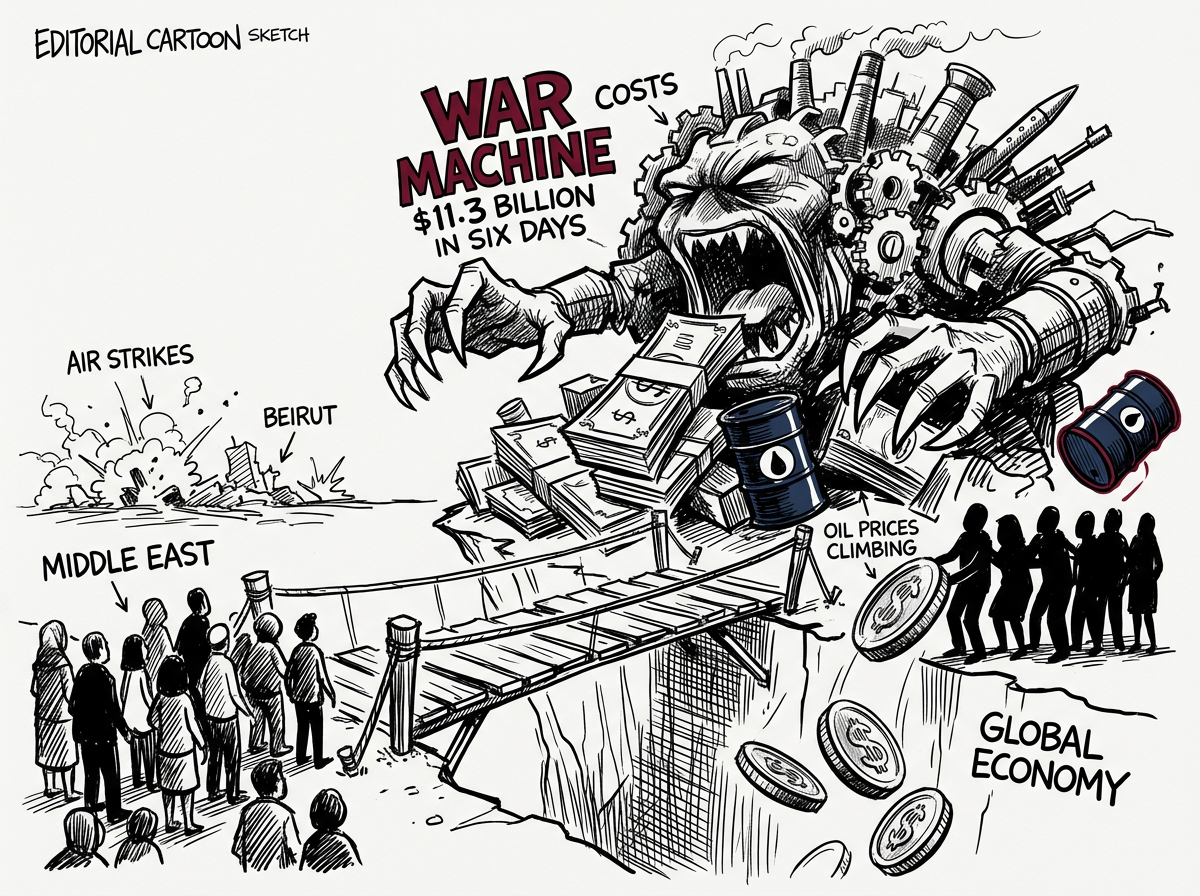 US War Costs $11.3 Billion in Six Days