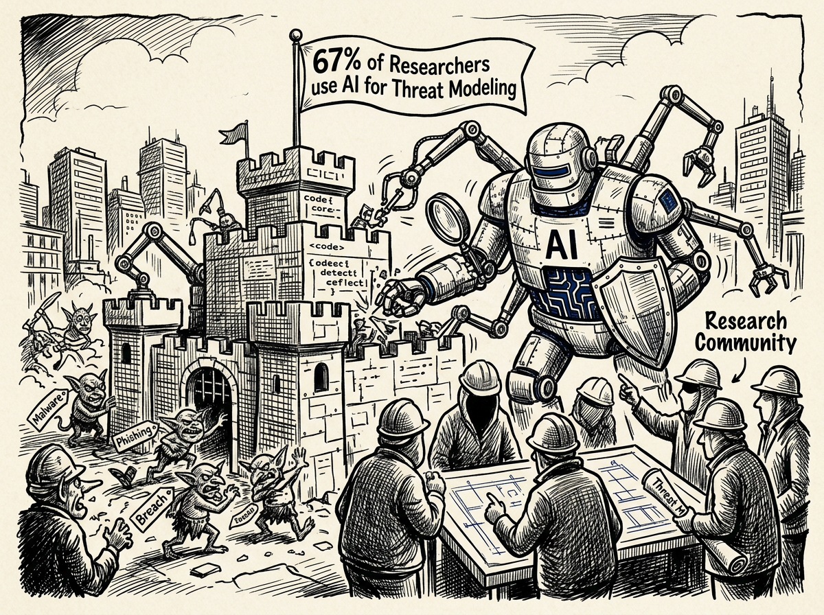 67% of researchers use AI for threat modeling