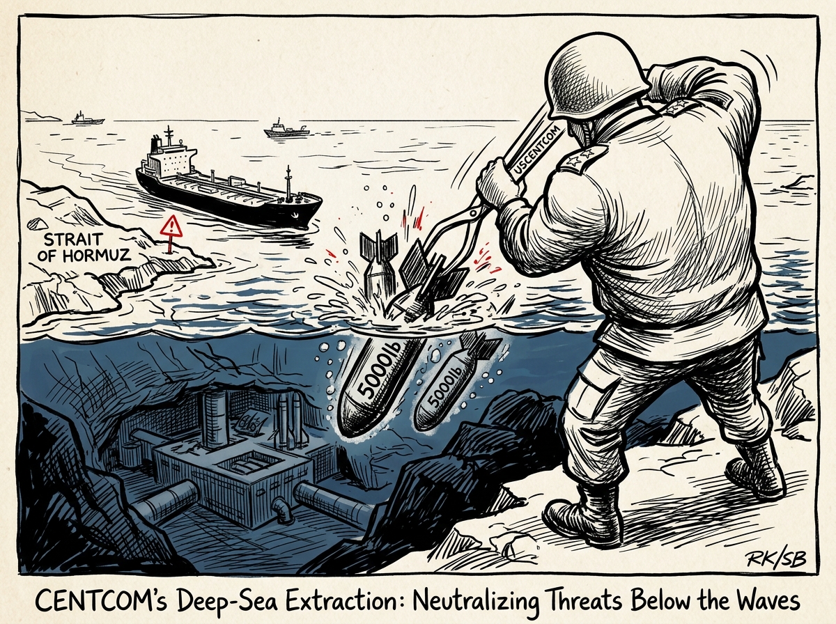 US targets underground Iranian coastal facility in Hormuz security push