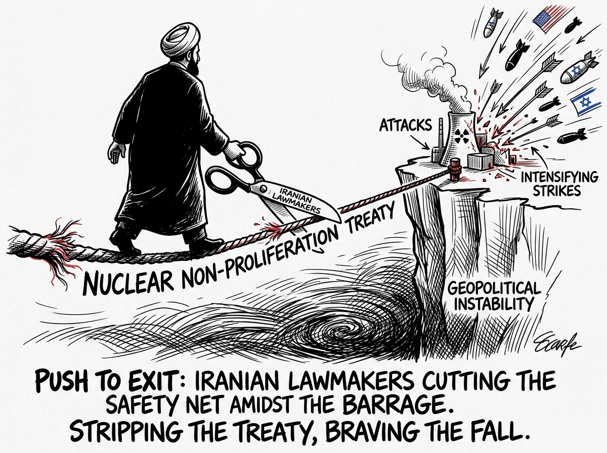 Iranian Lawmakers Push to Exit Nuclear Treaty Amid Intensifying Strikes