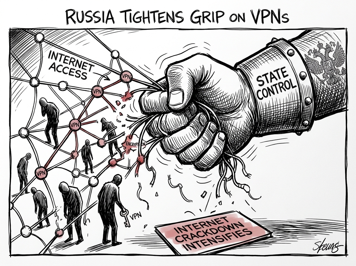 Russia Tightens Grip on VPNs as Internet Crackdown Intensifies