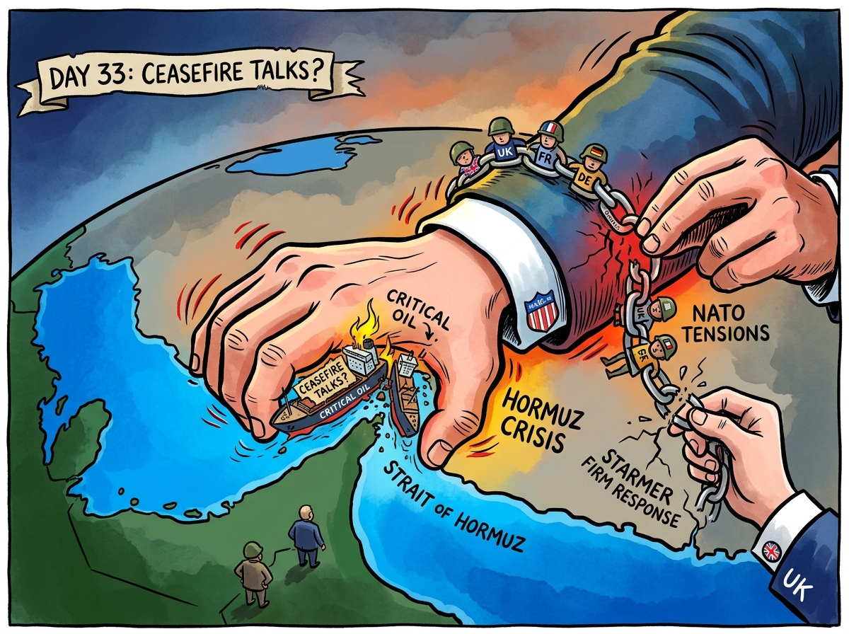 Iran war day 33: Ceasefire talks, NATO tensions and Hormuz crisis