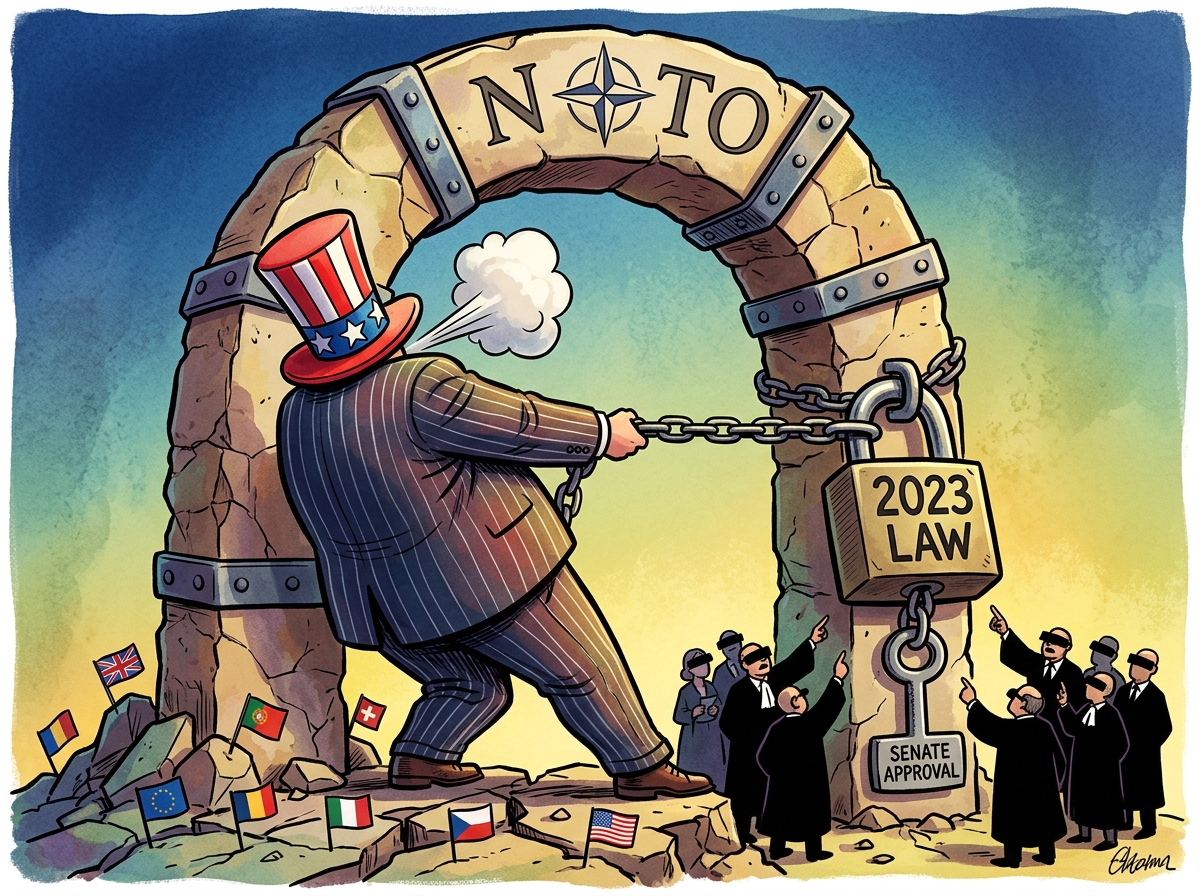 Trump's NATO exit: A 2023 law complicates withdrawal.