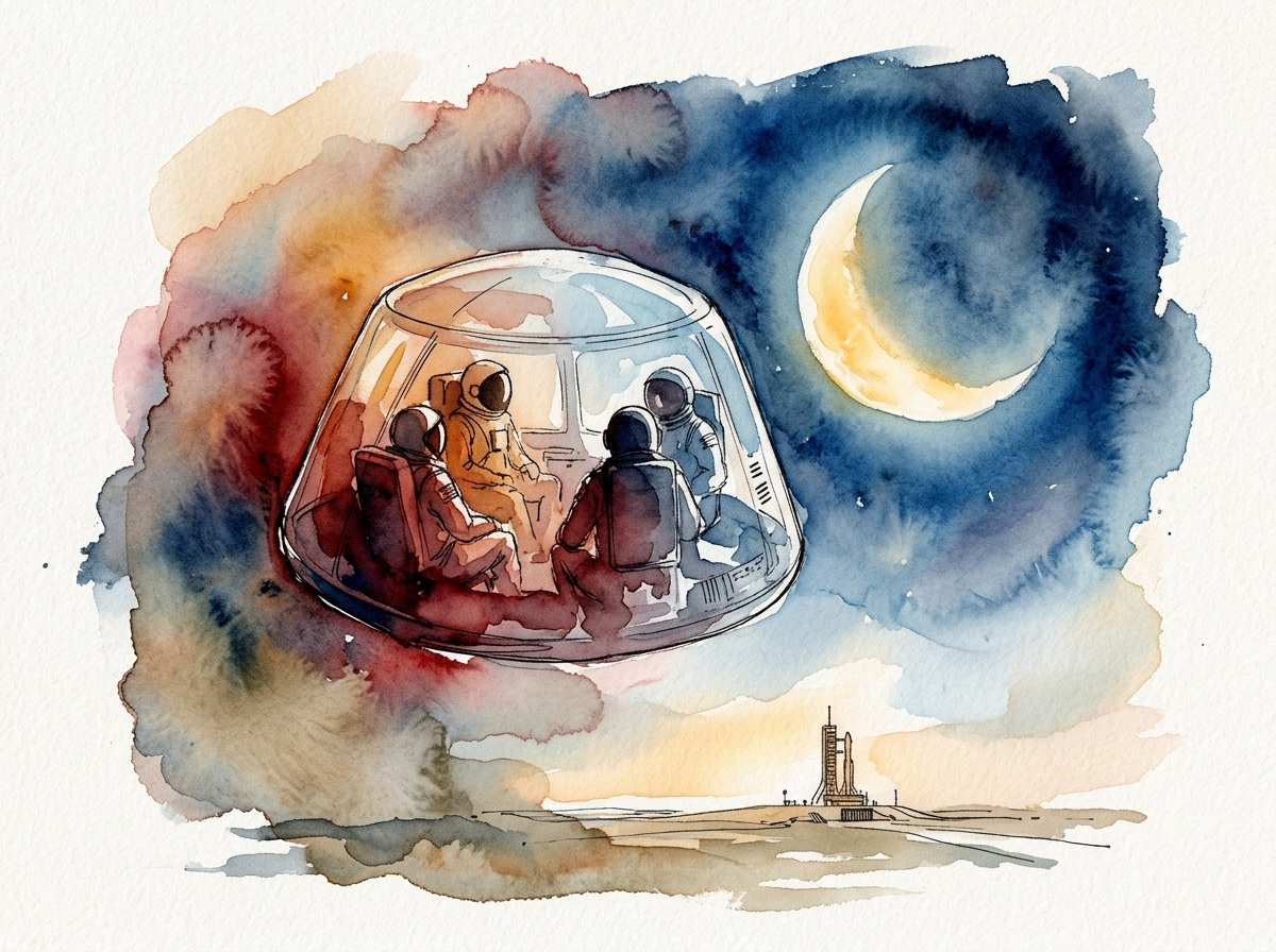 Four Astronauts Fly Toward the Moon After 53 Years