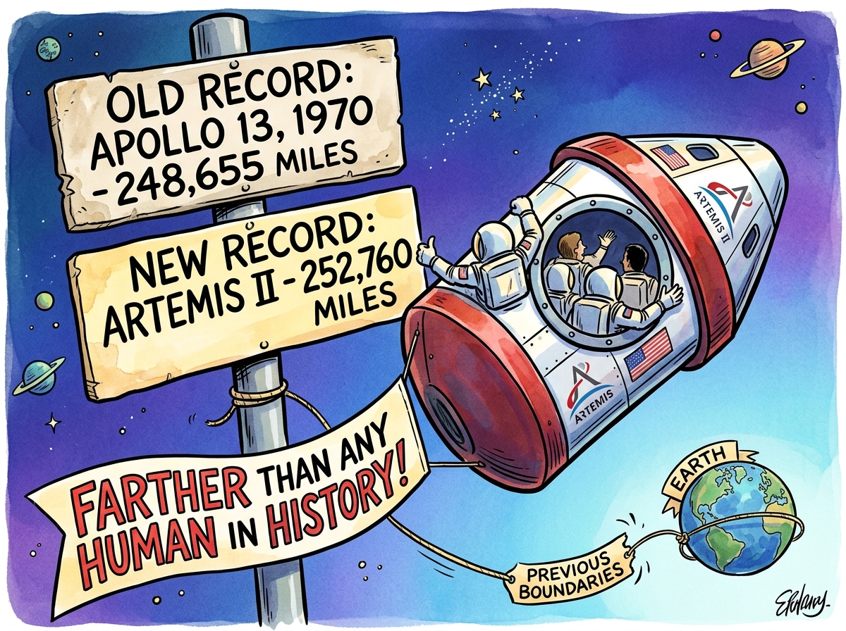 Artemis II crew now farther from Earth than any human in history