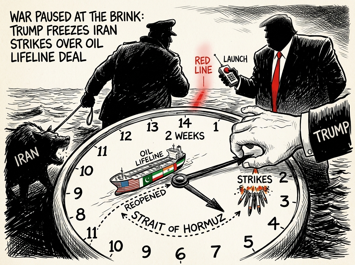 War Paused at the Brink: Trump Freezes Iran Strikes Over Oil Lifeline Deal