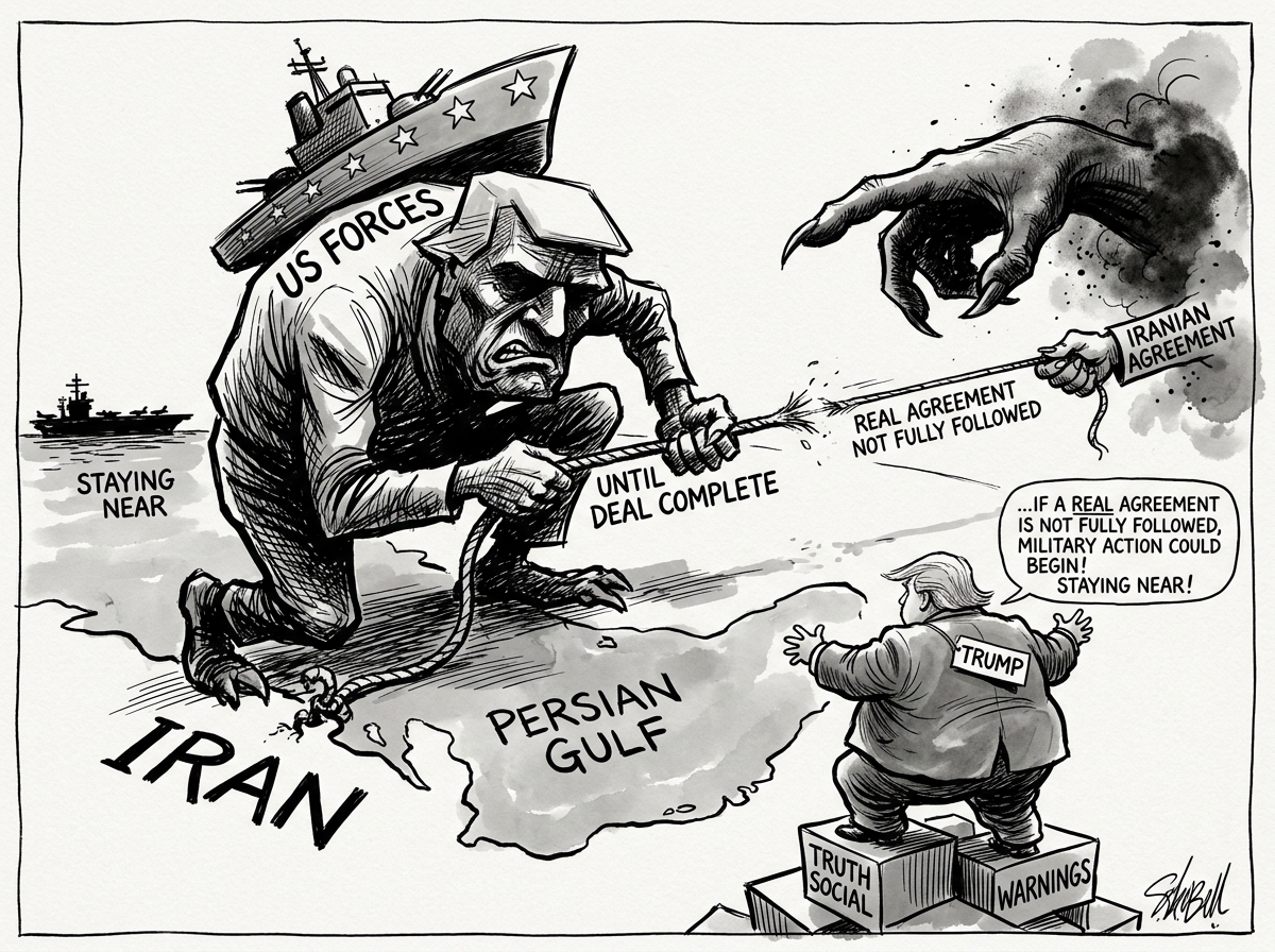 US forces staying near Iran until deal complete