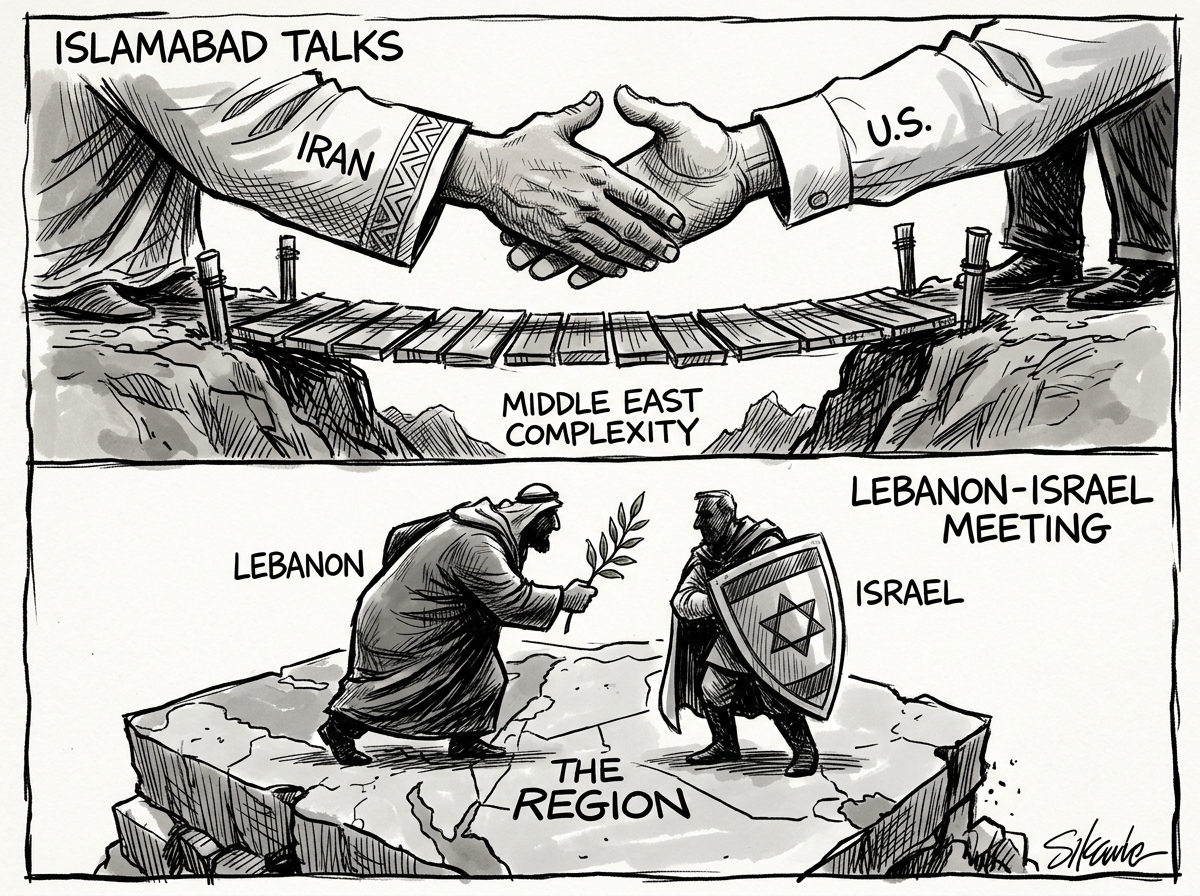 Iran, US begin talks in Pakistan; Israel, Lebanon meet