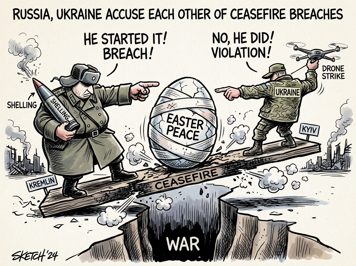 Russia Ukraine accuse each other of ceasefire breaches