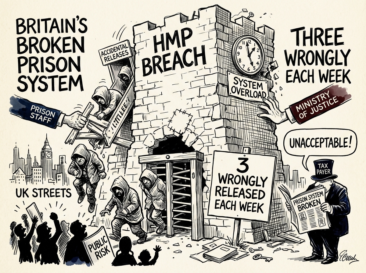 Britain's Broken Prison System Releases Three Wrongly Each Week