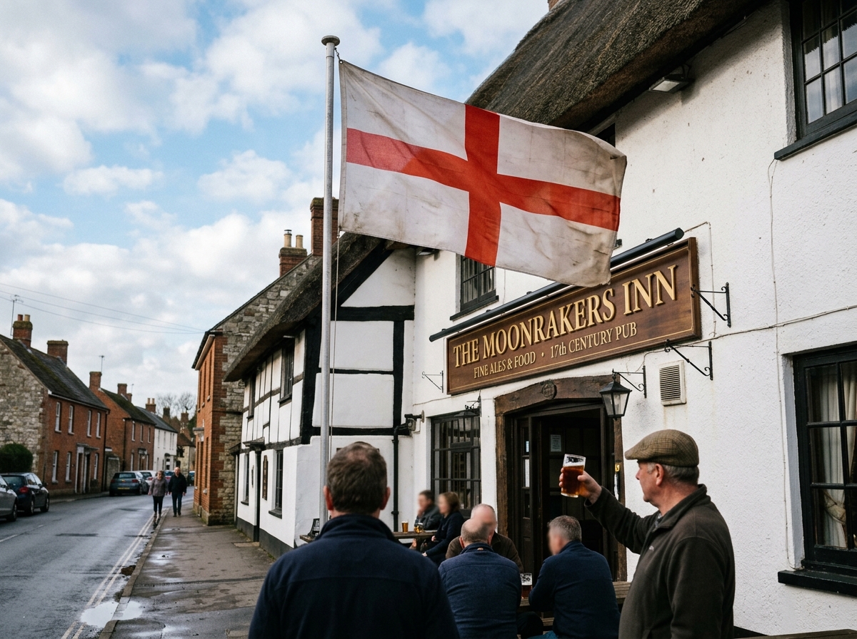 England Flag Stays on Pewsey Pub Despite Objections