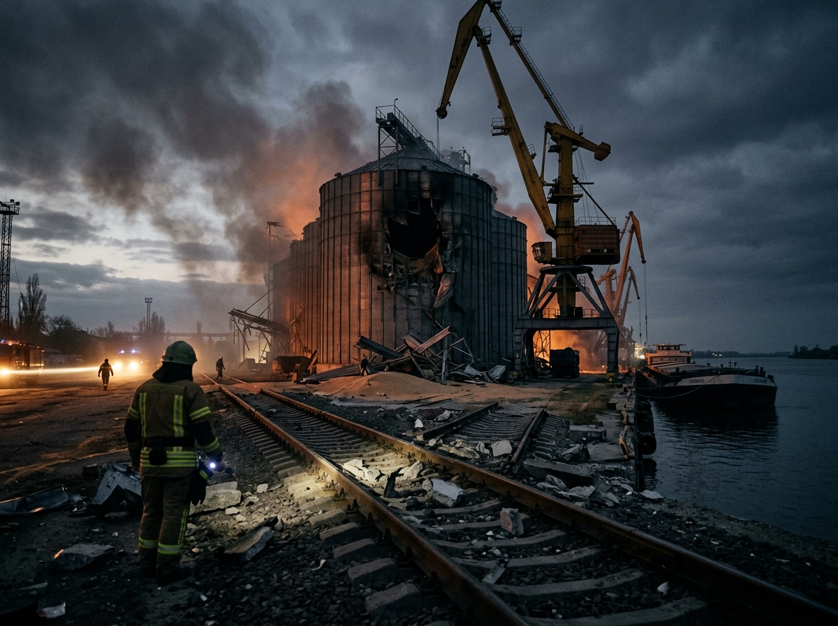 Russian drones strike Izmail port, damage infrastructure