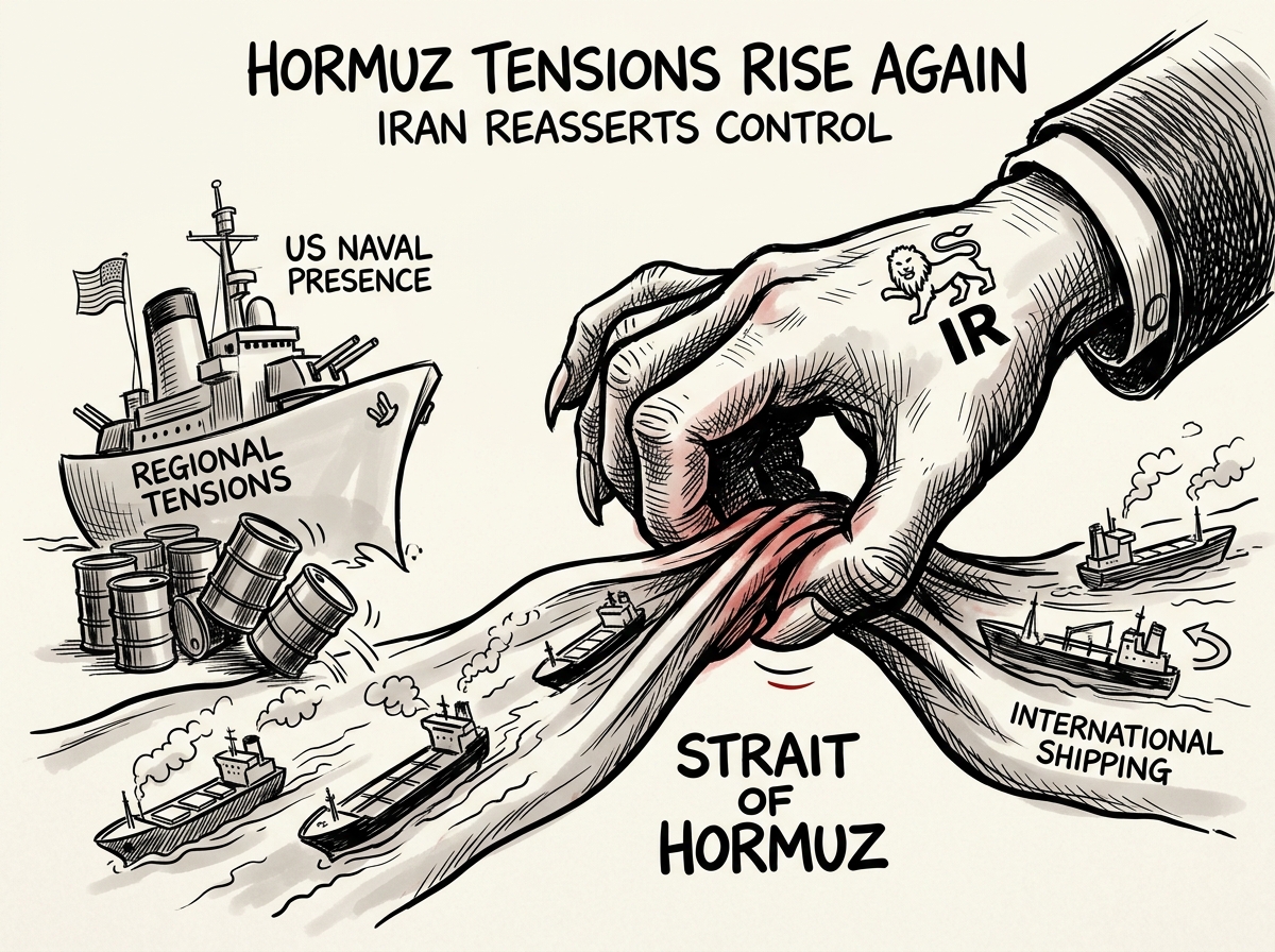 Hormuz Tensions Rise Again as Iran Reasserts Control