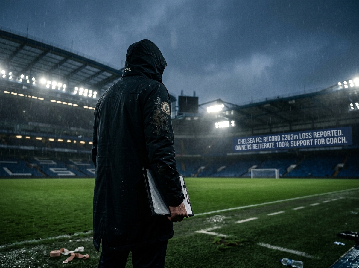 Chelsea reports record £262m loss, coach has 100% owner support.