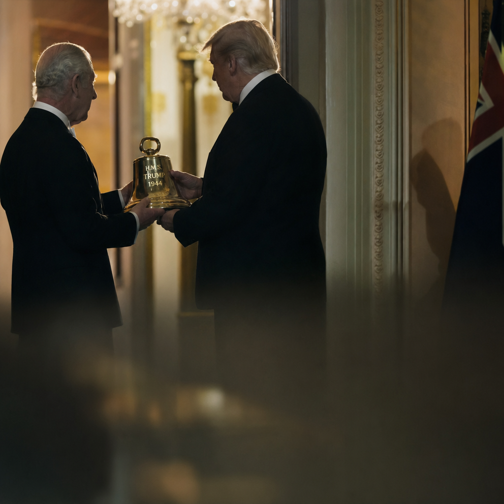 King Charles Gifts Trump Bell From HMS Trump Submarine