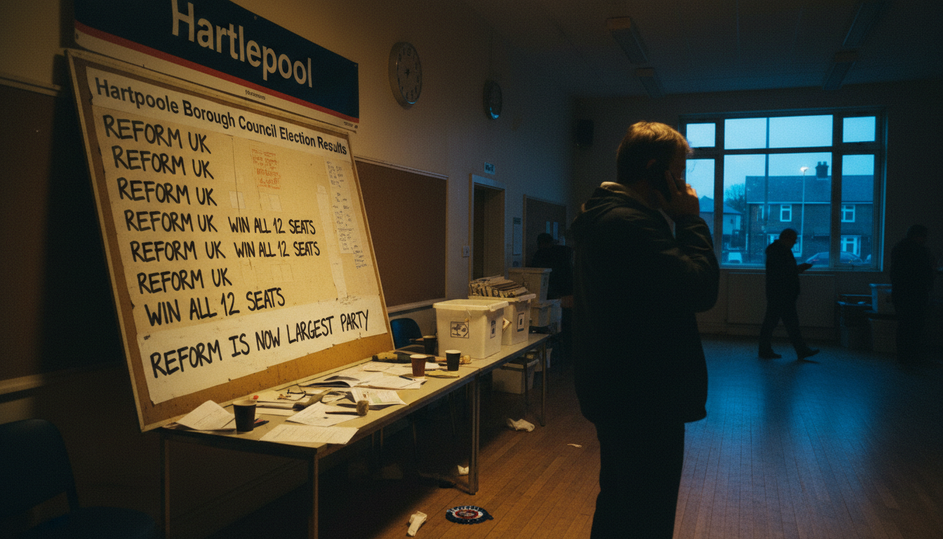 Reform Wins All 12 Hartlepool Seats on Election Night