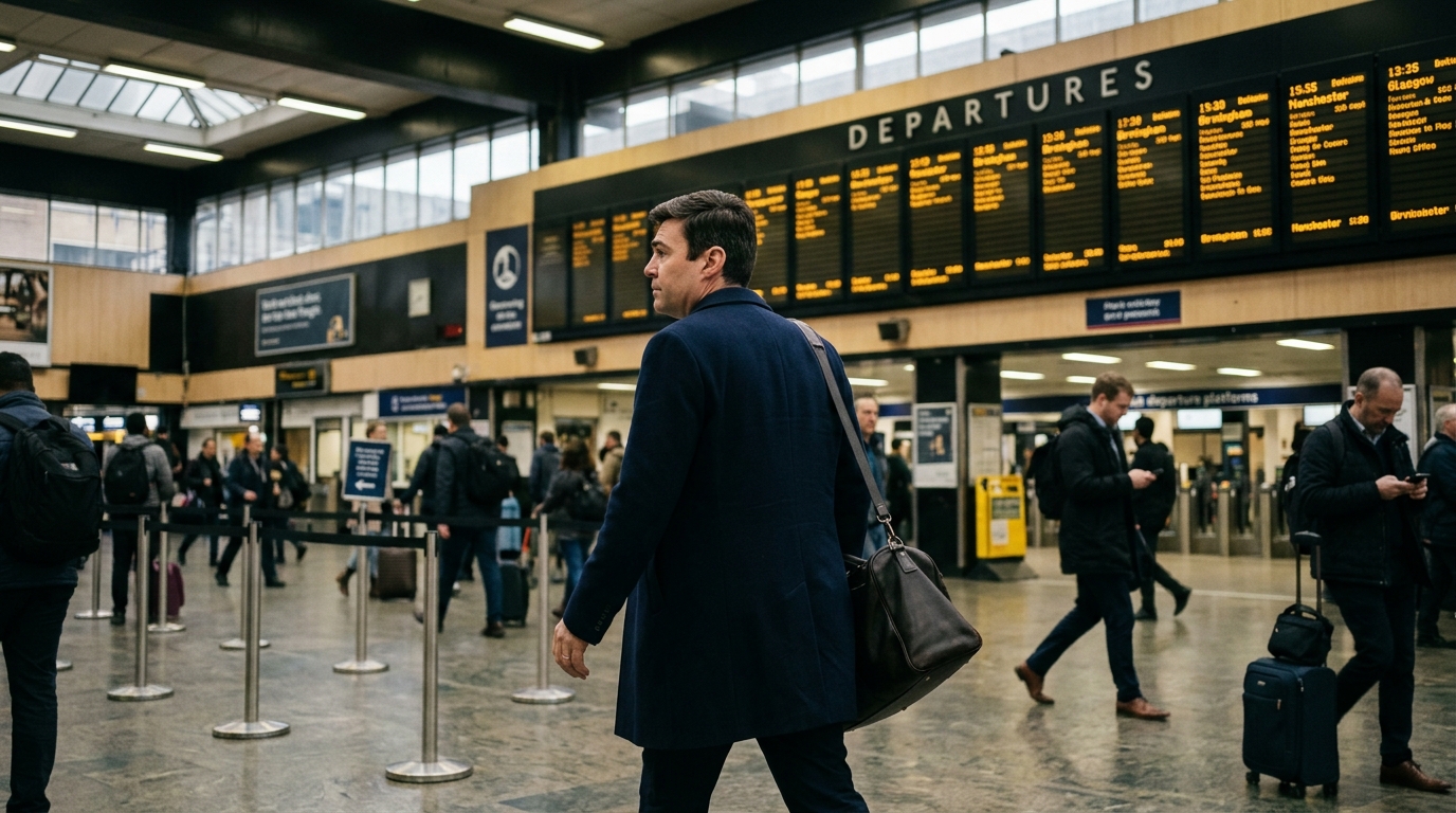 Burnham spotted at Euston as leadership speculation grows