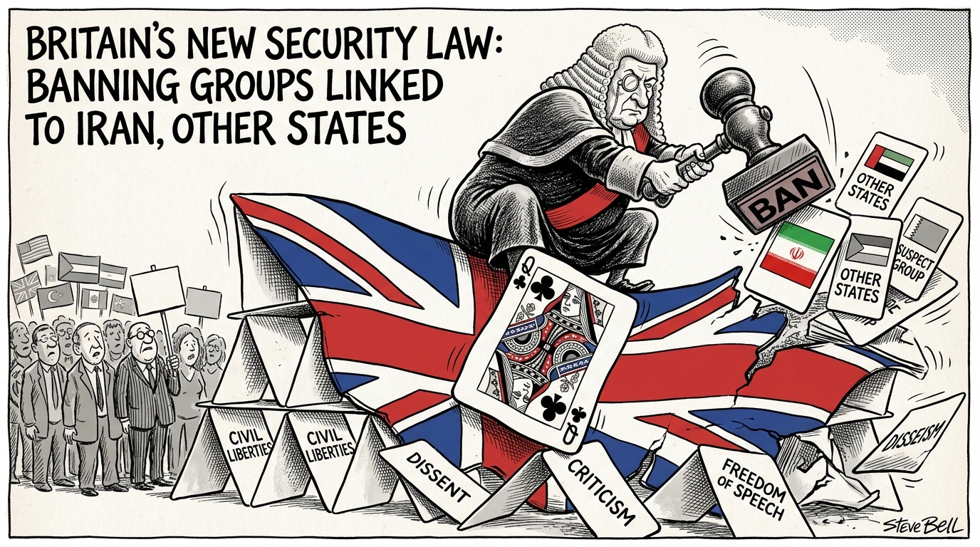 Britain's new law to ban groups linked to Iran, other states