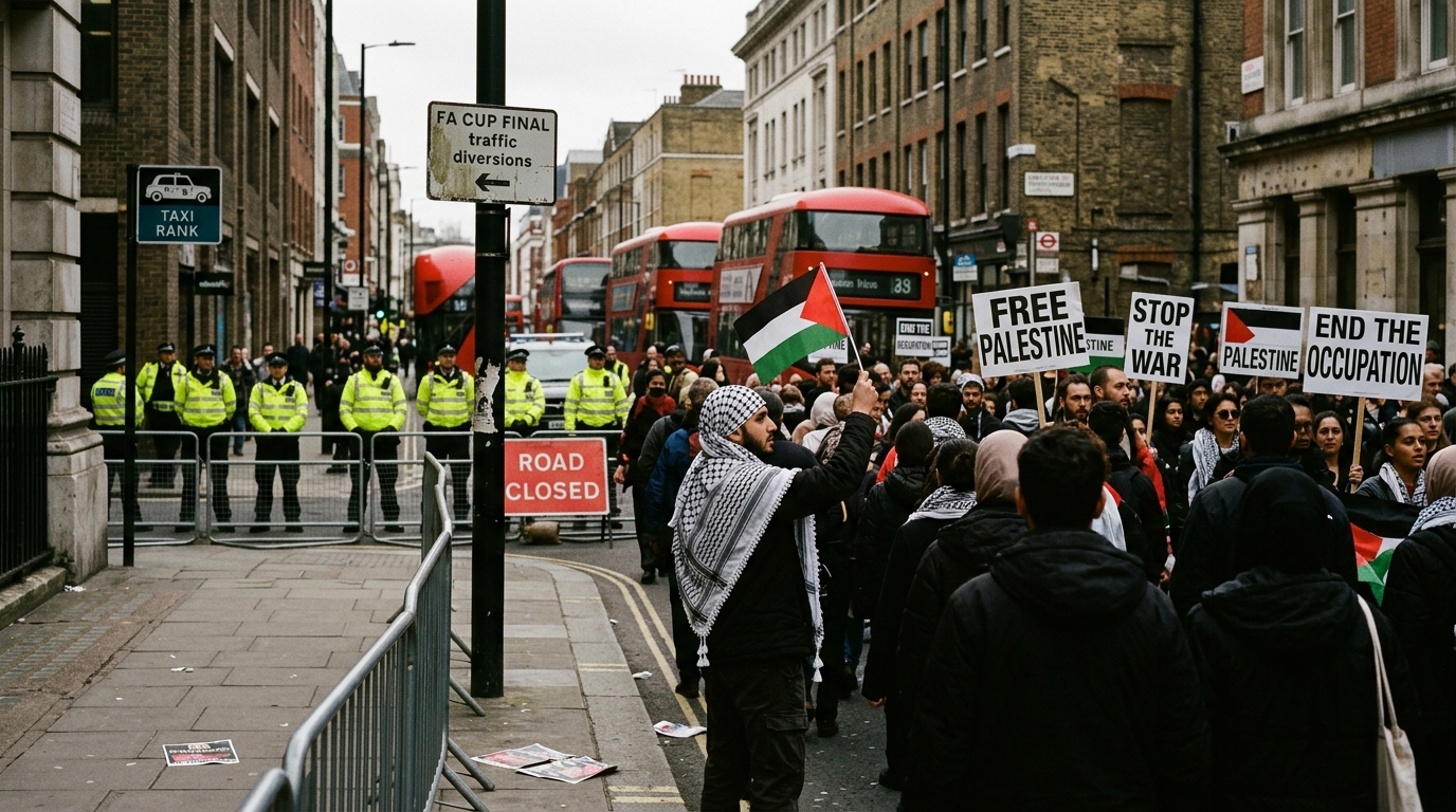 Pro-Palestinian Gathering Draws Thousands in London