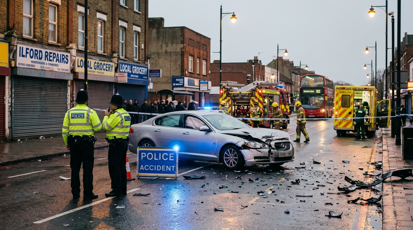 Nine Hurt After Police Chase Crash In Ilford