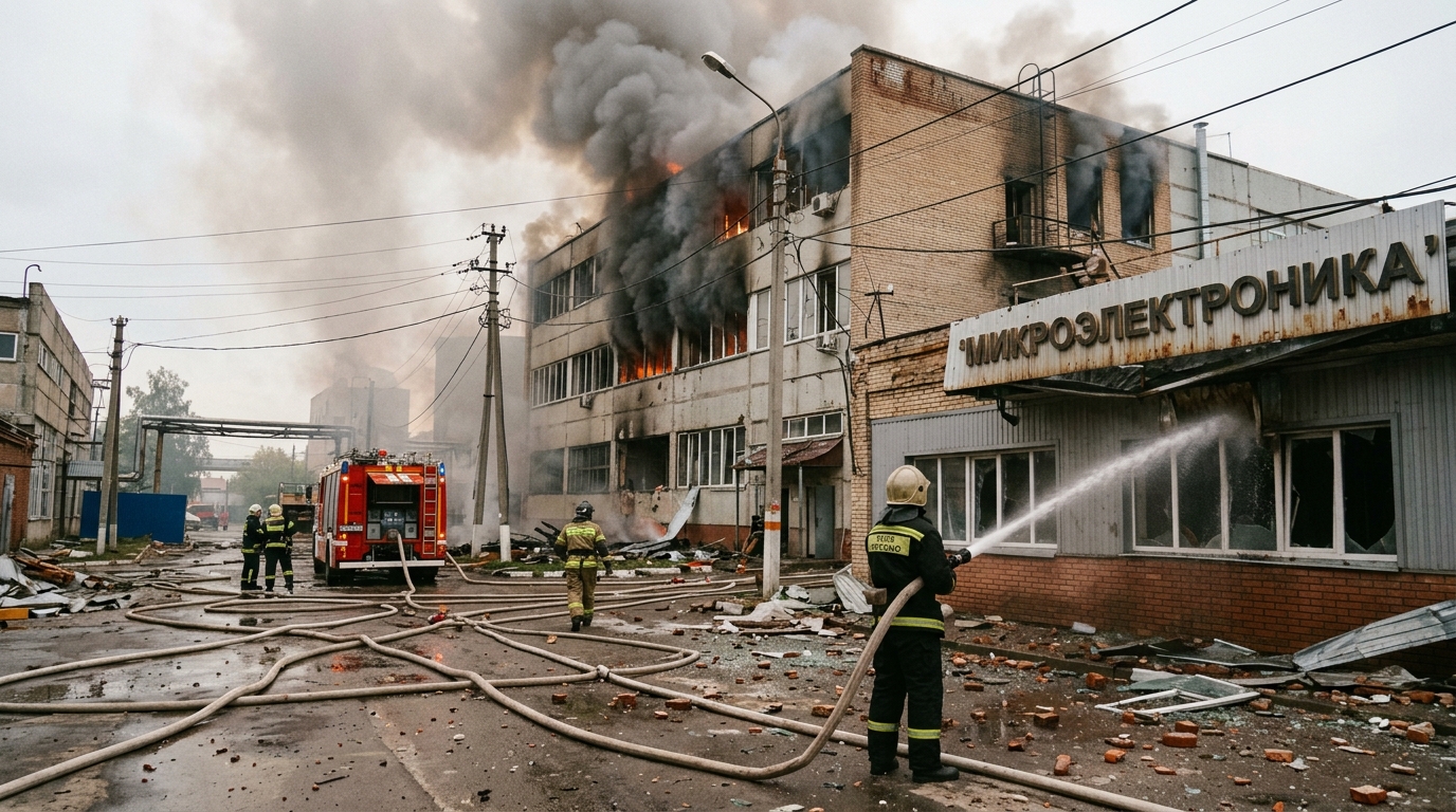 Ukraine Targets Russian Microelectronics Plant in Major Drone Attack