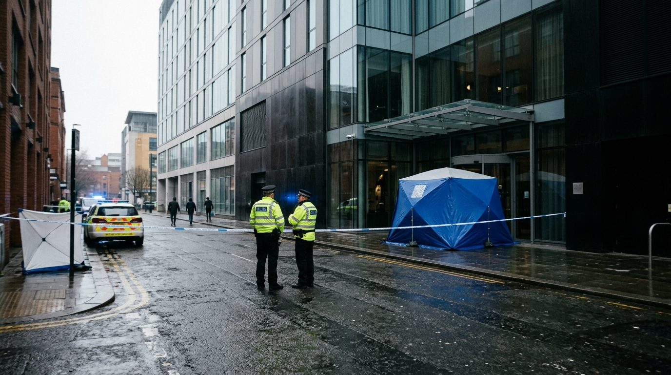 Man dies after fall from Manchester city building