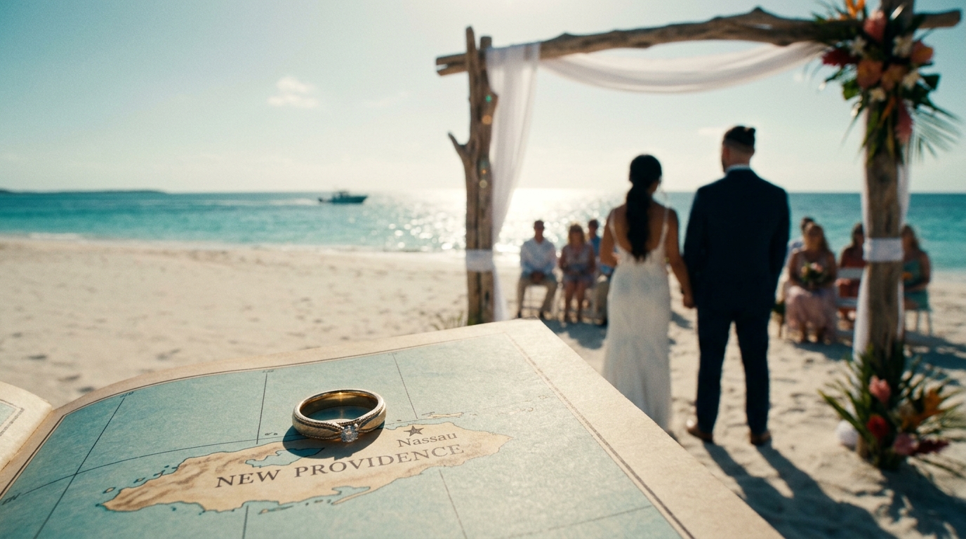 Don Jr. weds in Bahamas; Donald Trump skips event