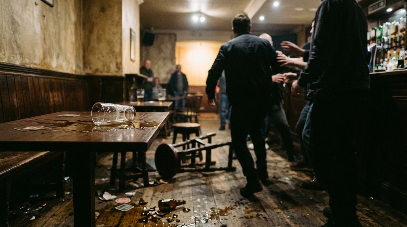 Lidl's new pub opens with a brawl