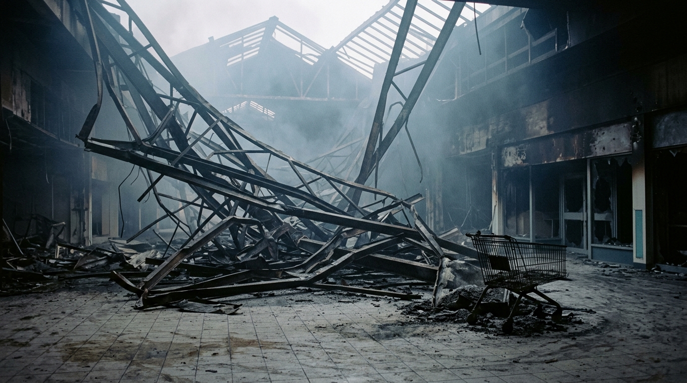 Roof collapses in huge Thurmaston shopping centre fire