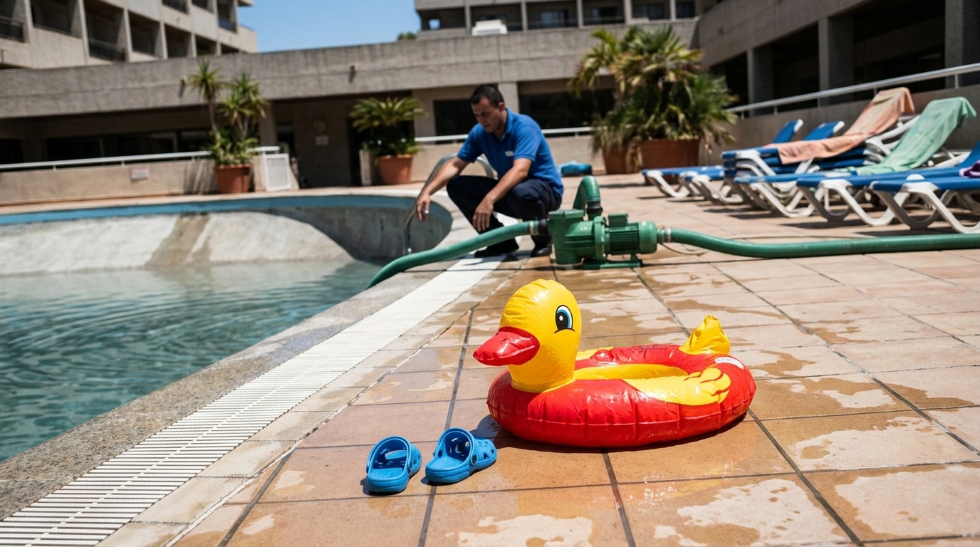 Brit baby, 1, dies after being found in hotel pool