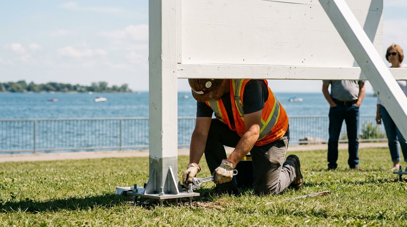 Canada installs giant sign after Trump renames Lake Ontario