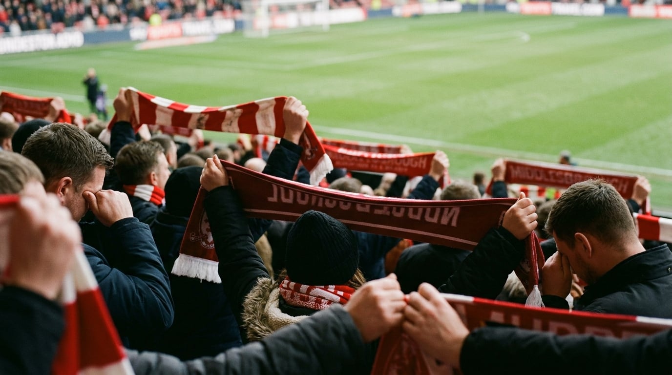 Middlesbrough fans honour two police officers killed in A66 crash