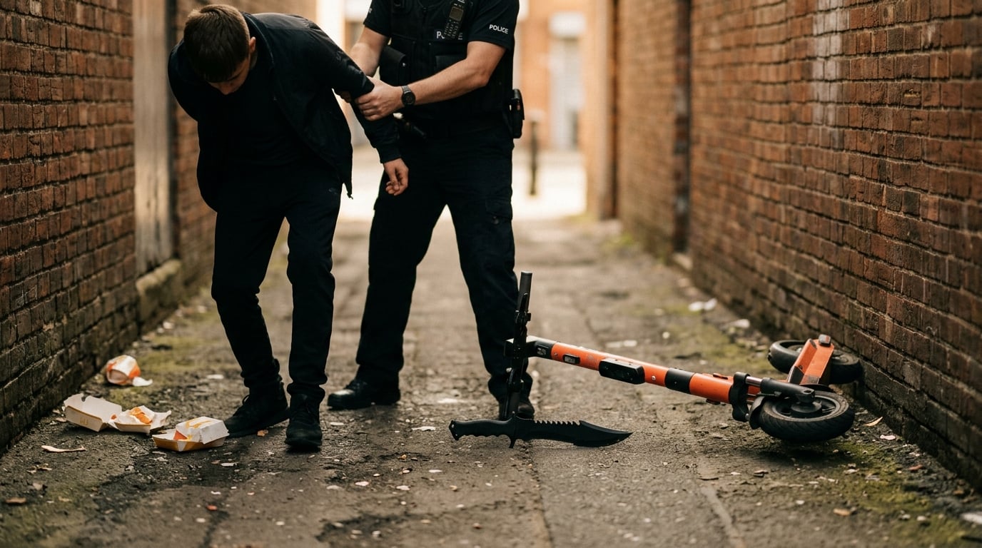 Teenager with large zombie knife arrested after e-scooter chase in Birmingham
